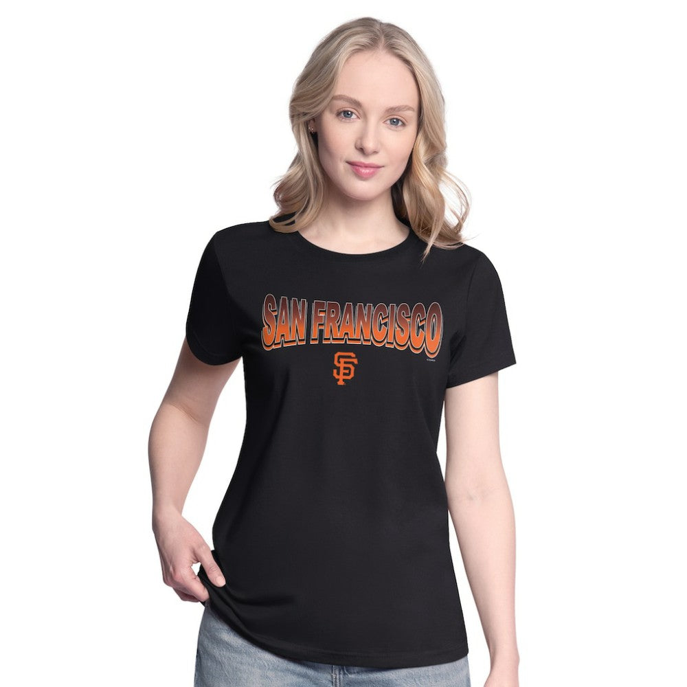 San Francisco Giants G-III 4Her by Carl Banks Women's T-Shirt and Hoodie Combo Pack - Black/Bright Heather Ceramic
