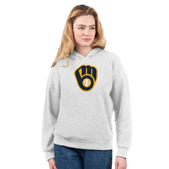 Milwaukee Brewers G-III 4Her by Carl Banks Women's T-Shirt and Hoodie Combo Pack - Navy/Bright Heather Ceramic