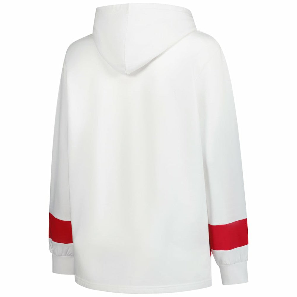 Detroit Red Wings Profile Women's Plus Size Hoodie White