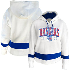 New York Rangers Profile Women's Plus Size Hoodie White