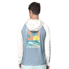 Dallas Cowboys Margaritaville Sand, Sea, Sunsets Long-Sleeve Rashguard Hoodie Pullover -Light Blue/Cream sale