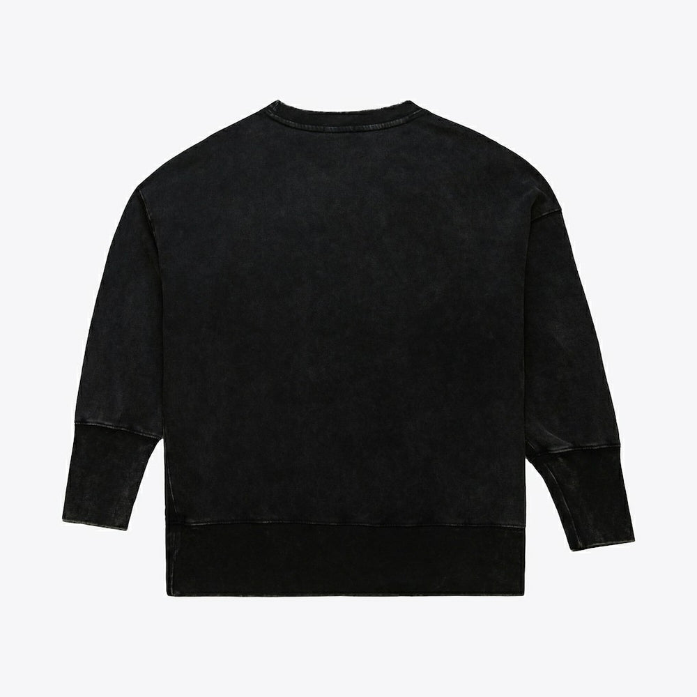 Pittsburgh Steelers Women's Delineate Mineral Wash Crewneck Sweatshirt - Black sale