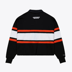 Chicago Bears Women's Cropped Long Sleeve Rugby Polo - Black discount