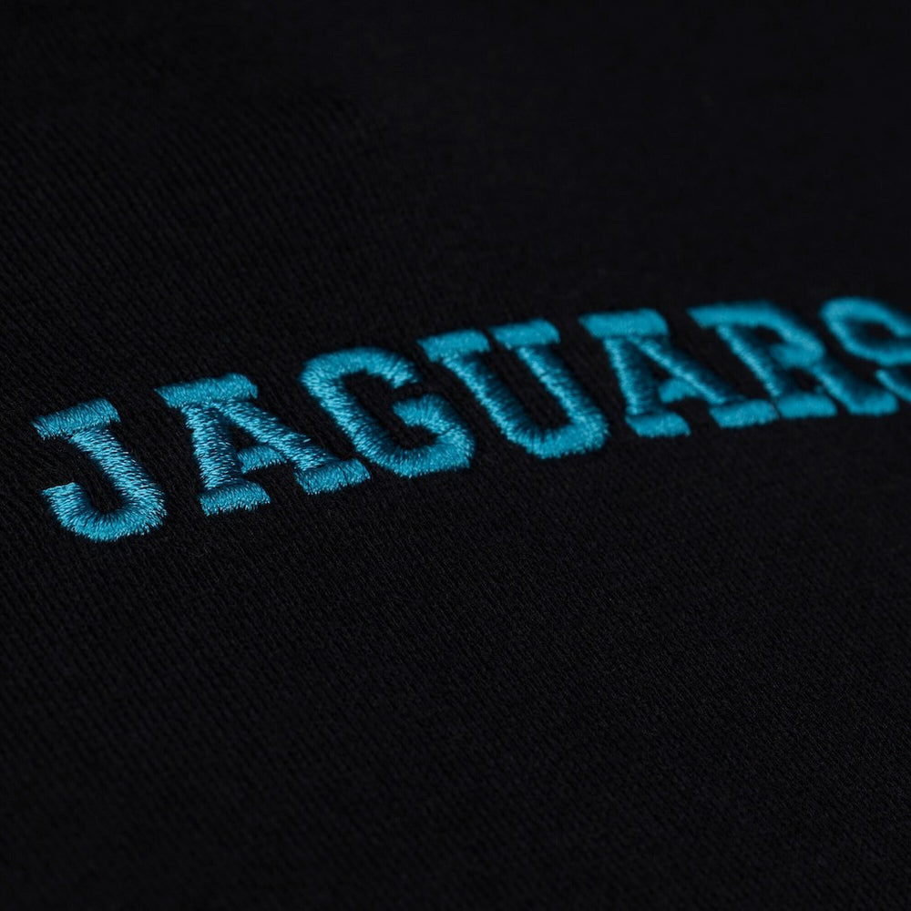 Jacksonville Jaguars Women's Throwback Cropped Long Sleeve Rugby Polo - Black outlet