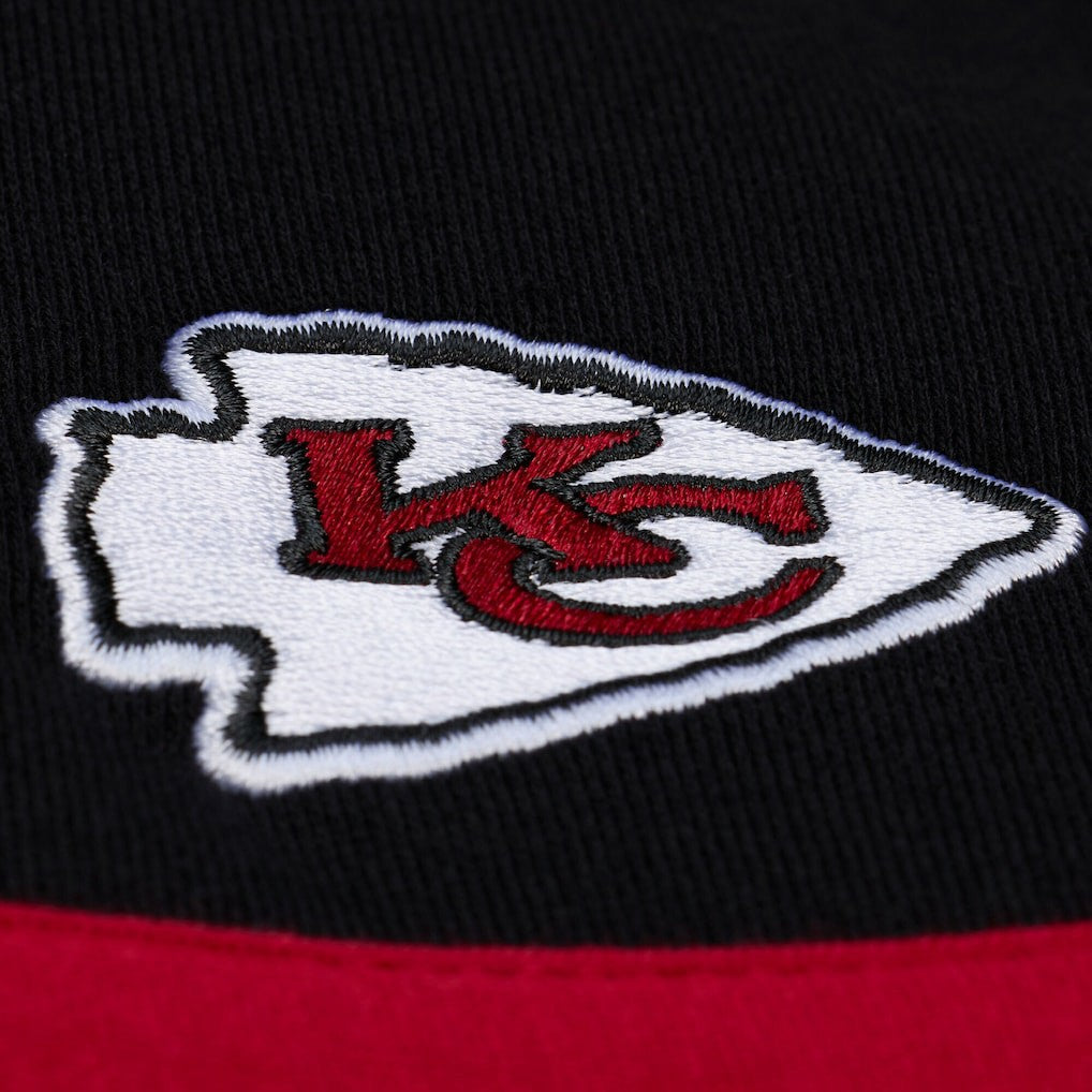 Kansas City Chiefs Women's Cropped Long Sleeve Rugby Polo - Black sale