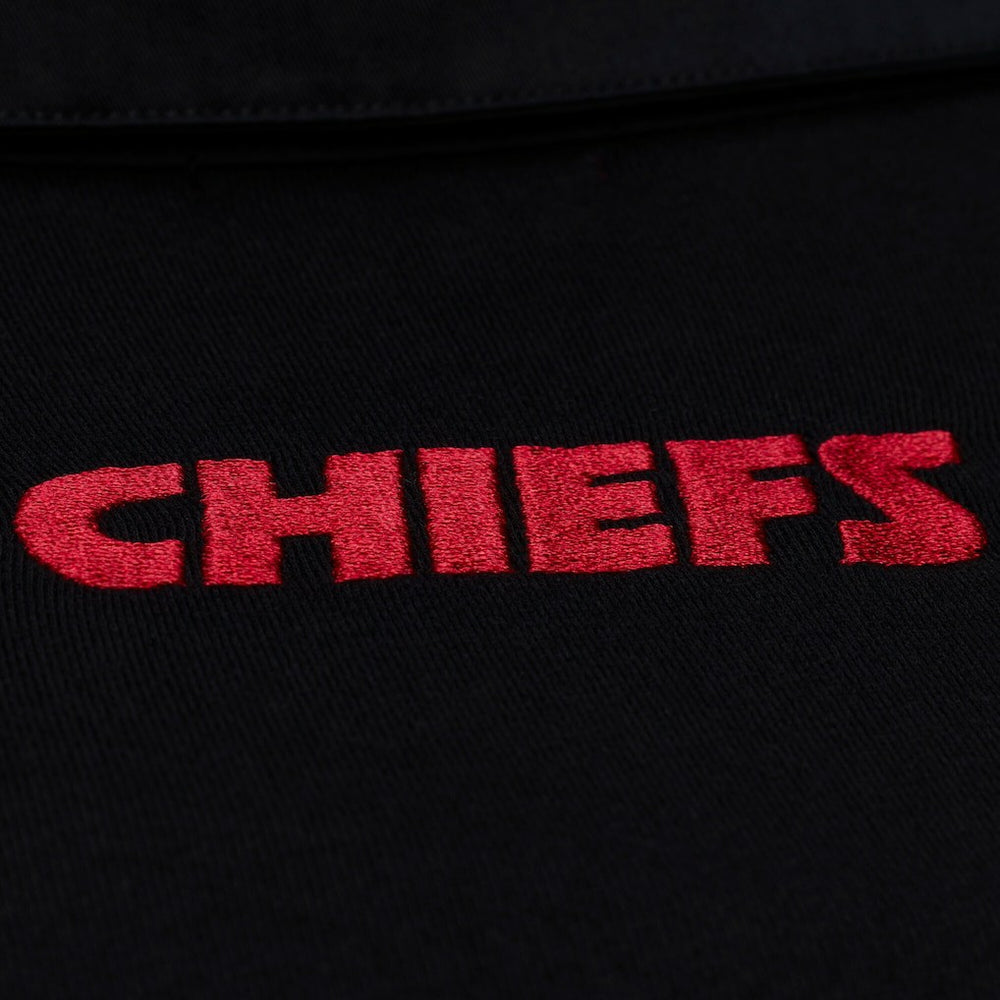 Kansas City Chiefs Women's Cropped Long Sleeve Rugby Polo - Black sale