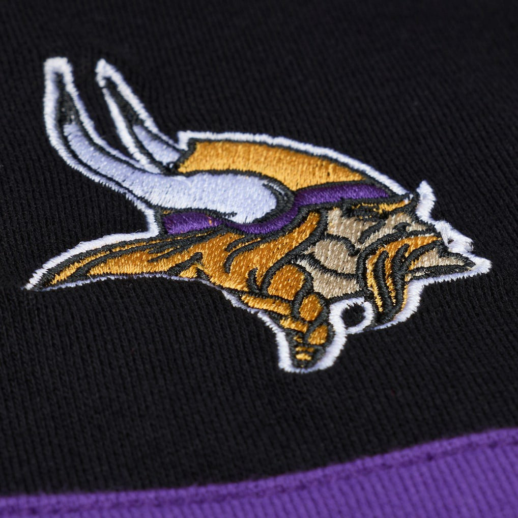 Minnesota Vikings Women's Cropped Long Sleeve Rugby Polo - Black discount