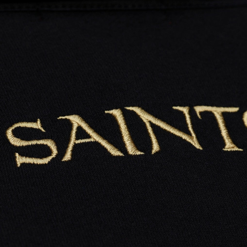 New Orleans Saints Women's Cropped Long Sleeve Rugby Polo - Black on sale