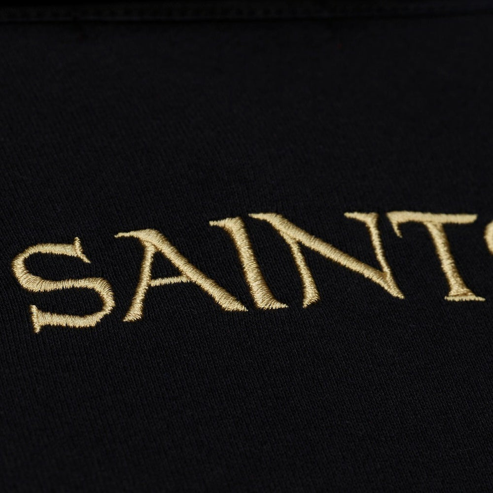New Orleans Saints Women's Cropped Long Sleeve Rugby Polo - Black on sale