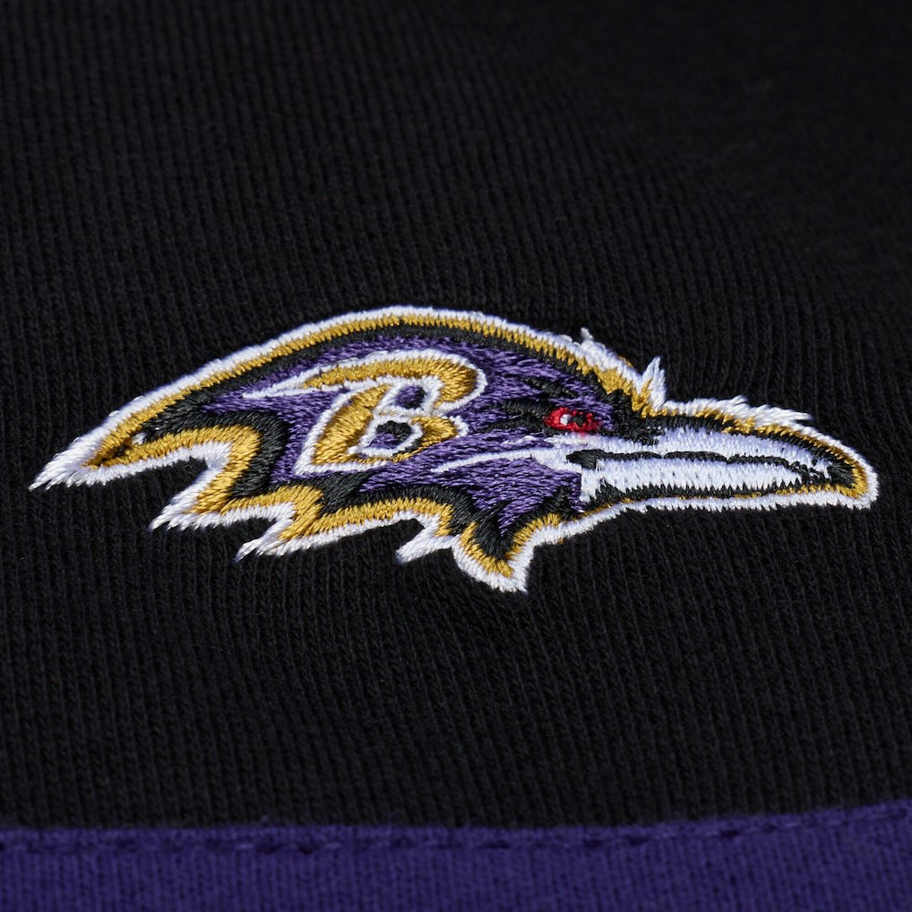 Baltimore Ravens Women's Cropped Long Sleeve Rugby Polo - Black discount