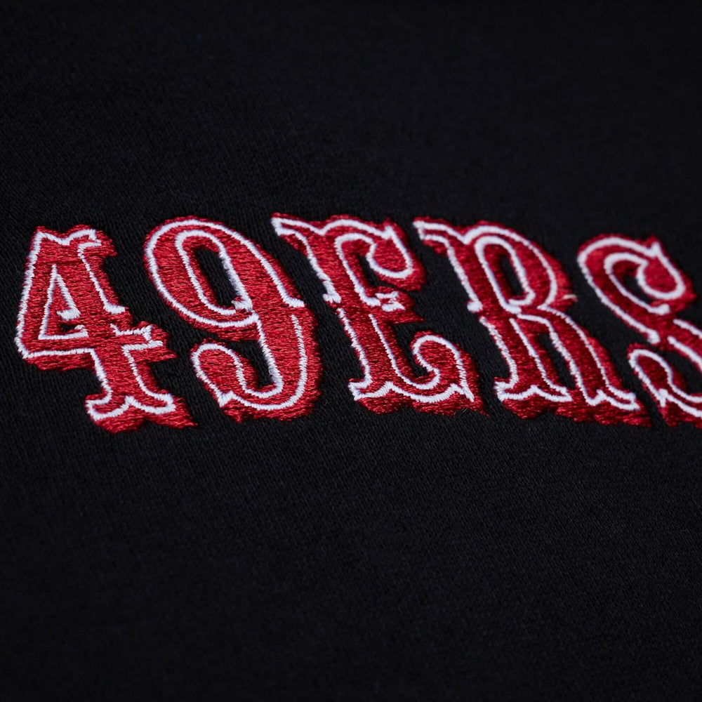 San Francisco 49ers Women's Cropped Long Sleeve Rugby Polo - Black online
