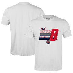 Alexander Ovechkin Washington Capitals Levelwear NHL All-Time Leading Goal Scorer Milestone Stripes Name & Number Richmond T-Shirt White
