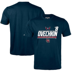 Alexander Ovechkin Washington Capitals Levelwear NHL All-Time Leading Goal Scorer Milestone Name & Number Richmond T-Shirt Navy