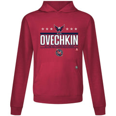 Alexander Ovechkin Washington Capitals Levelwear NHL All-Time Leading Goal Scorer Milestone Stars Name & Number Relay Pullover Hoodie Red