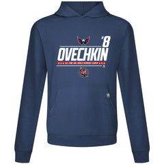 Alexander Ovechkin Washington Capitals Levelwear NHL All-Time Leading Goal Scorer Milestone Name & Number Relay Pullover Hoodie Navy