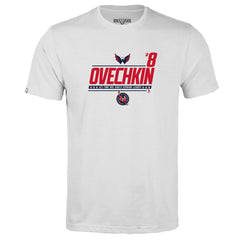 Alexander Ovechkin Washington Capitals Levelwear Youth NHL All-Time Leading Goal Scorer Milestone Name & Number Little Richmond T-Shirt White