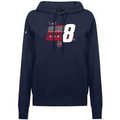 Alexander Ovechkin Washington Capitals Levelwear Women's NHL All-Time Leading Goal Scorer Milestone Stripes Name & Number Adorn Pullover Hoodie Navy
