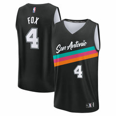 De'Aaron Fox San Antonio Spurs 2025/26 City Edition Fast Break Jersey - Black | Fanatics shop