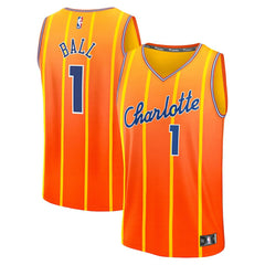 LaMelo Ball Charlotte Hornets 2025/26 City Edition Fast Break Jersey - Orange | Fanatics outlet