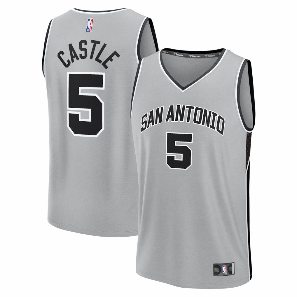 Stephon Castle San Antonio Spurs Youth Fast Break Jersey - Statement Edition - Silver | Fanatics outlet