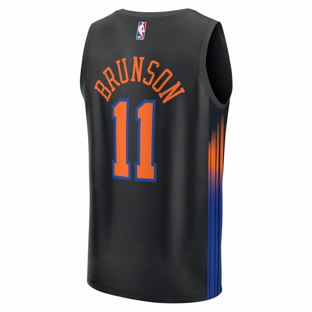 Jalen Brunson New York Knicks Youth Fast Break Jersey - Statement Edition - Black | Fanatics outlet