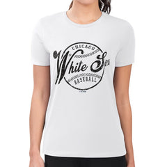 Chicago White Sox G-III 4Her by Carl Banks Women's Super-Slim Fit Lightweight Distressed Baseball Team T-Shirt - White