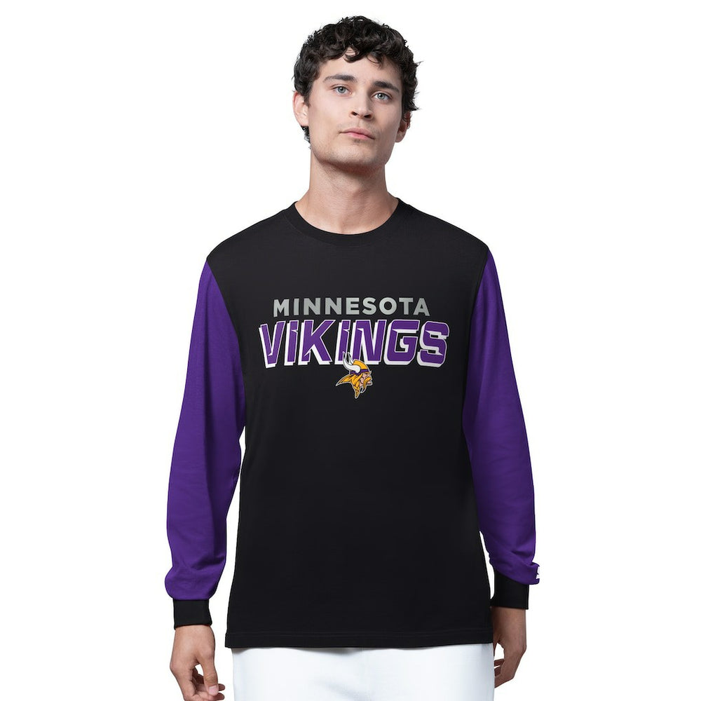 Minnesota Vikings Starter Thursday Night Gridiron Long Sleeve T-Shirt- Black for sale