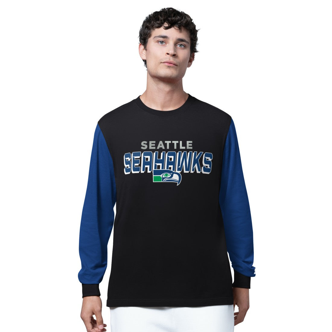 Seattle Seahawks Starter Thursday Night Gridiron Long Sleeve T-Shirt - Black/College Navy outlet