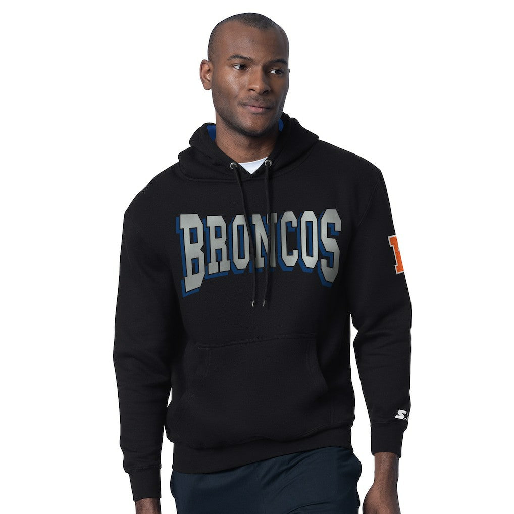 Denver Broncos Starter Thursday Night Gridiron Hoodie with Vintage Logo - Black cheap