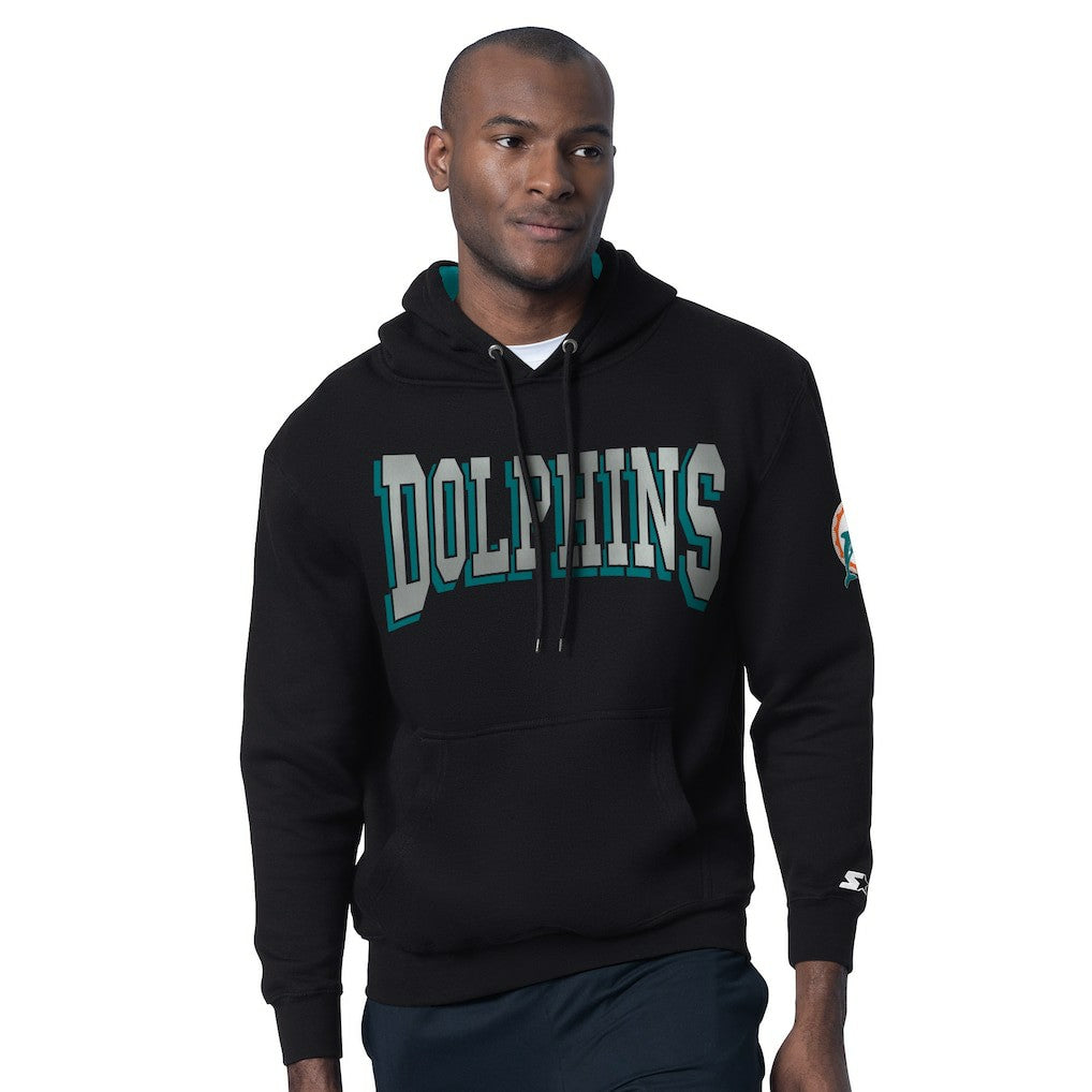 Miami Dolphins Starter Thursday Night Gridiron Hoodie with Vintage Logo - Black cheap