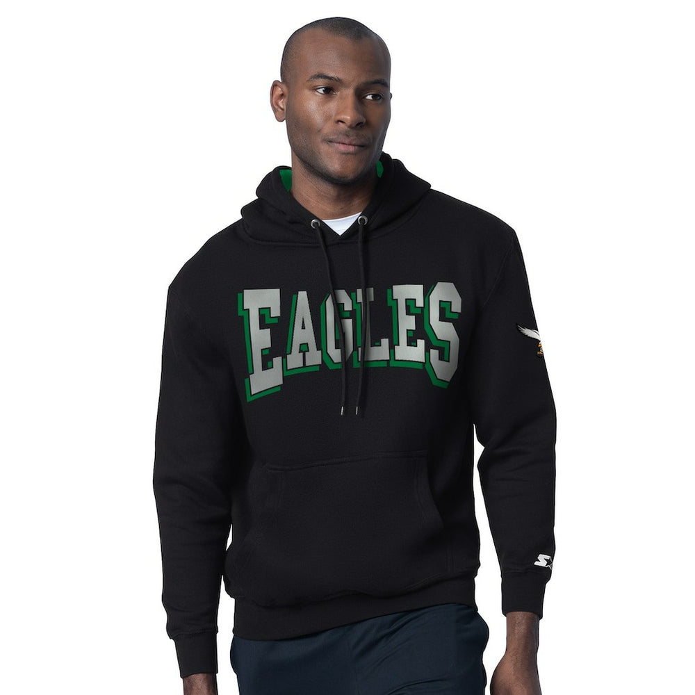 Philadelphia Eagles Starter Thursday Night Gridiron Hoodie with Vintage Logo - Black outlet