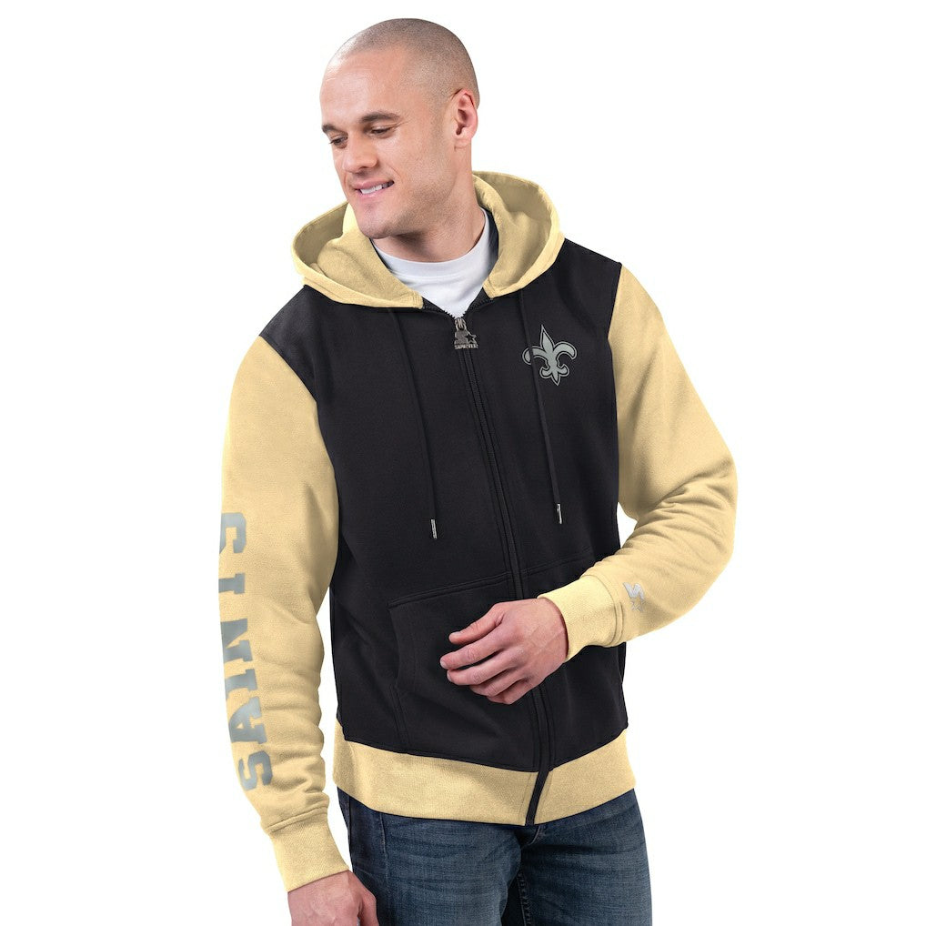 New Orleans Saints Starter Thursday Night Gridiron Full-Zip Hoodie - Black/Gold sale