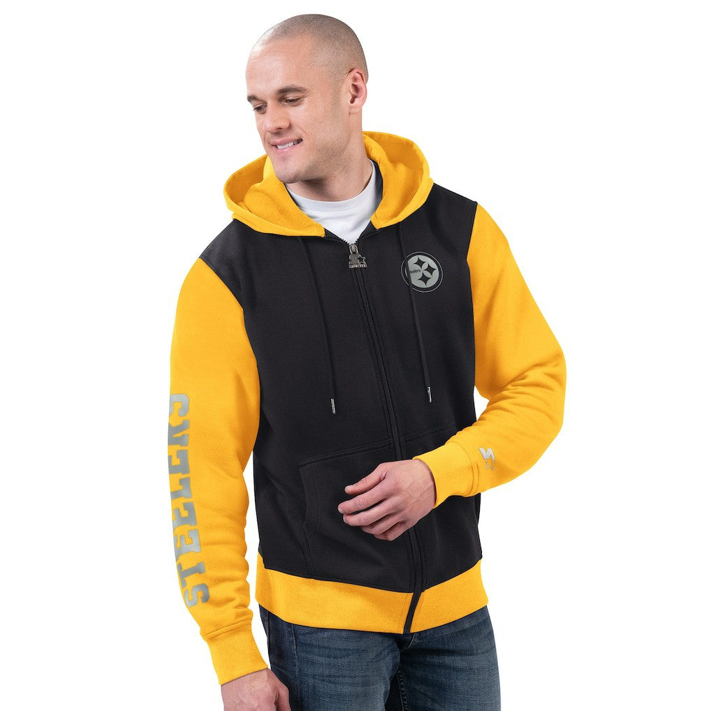 Pittsburgh Steelers Starter Thursday Night Gridiron Full-Zip Hoodie - Black/Gold outlet
