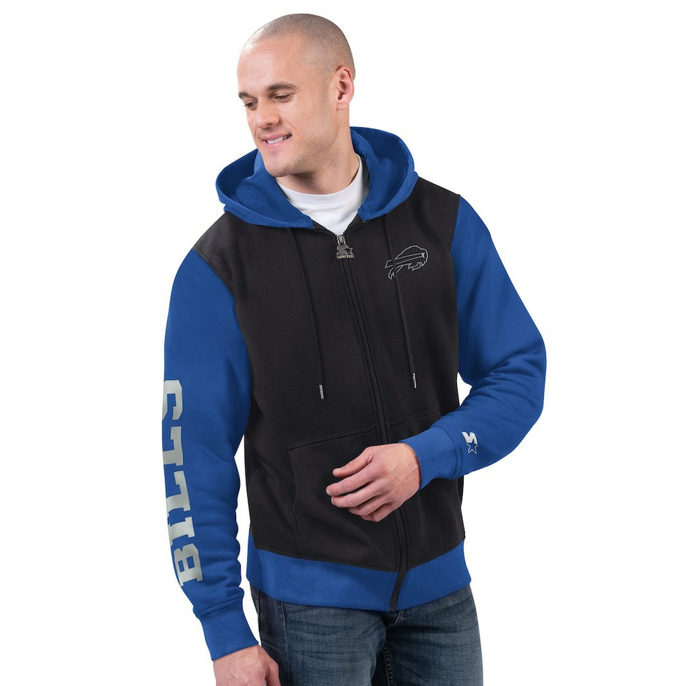 Buffalo Bills Starter Thursday Night Gridiron Full-Zip Hoodie - Black/Royal on sale
