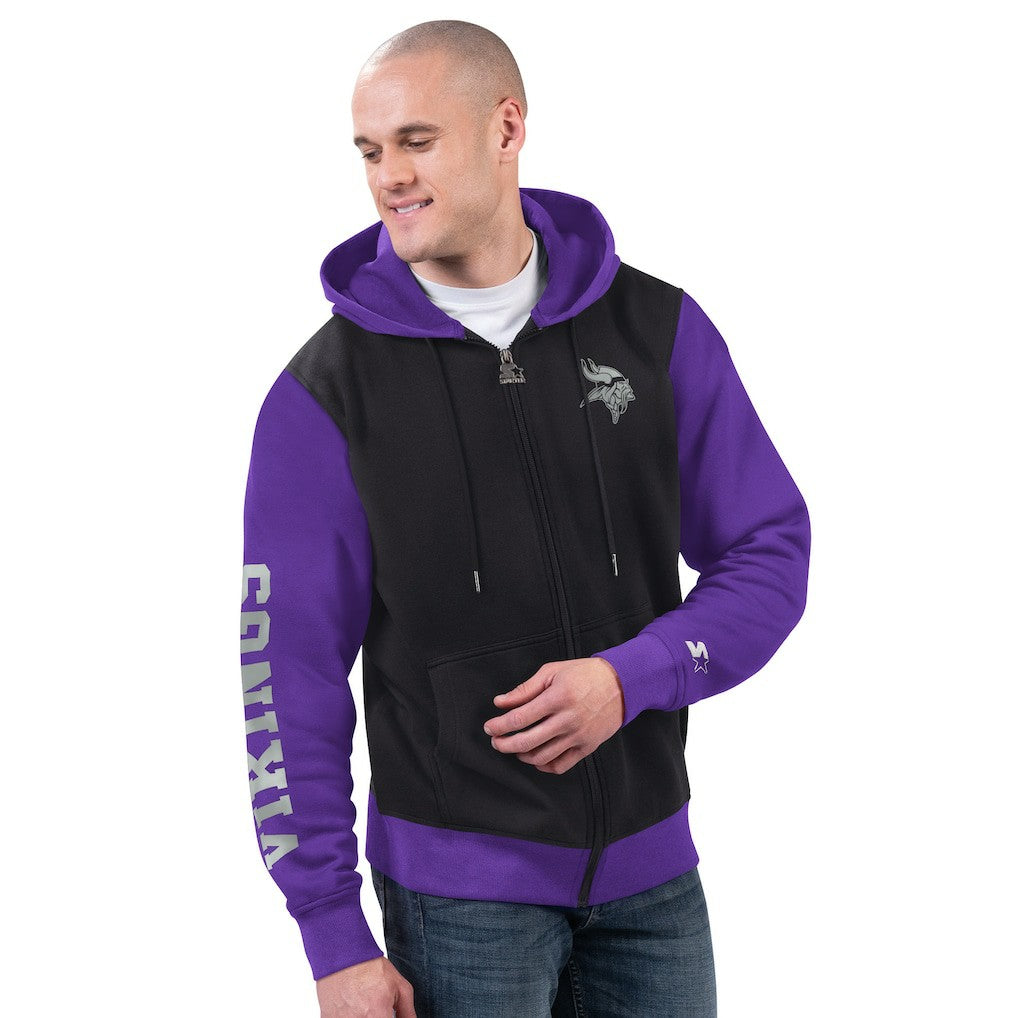 Minnesota Vikings Starter Thursday Night Gridiron Full-Zip Hoodie - Black/Purple cheap