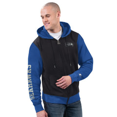Seattle Seahawks Starter Thursday Night Gridiron Full-Zip Hoodie - Black/Royal outlet