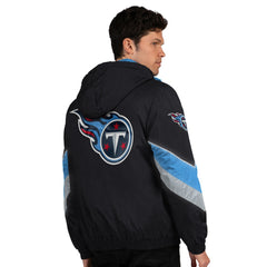 Tennessee Titans Starter Thursday Night Gridiron Full-Zip Jacket - Black/Light Blue cheap