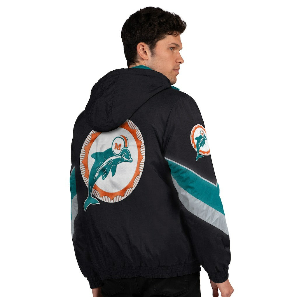 Miami Dolphins Starter Thursday Night Gridiron Vintage Logo Full-Zip Hoodie - Black discount