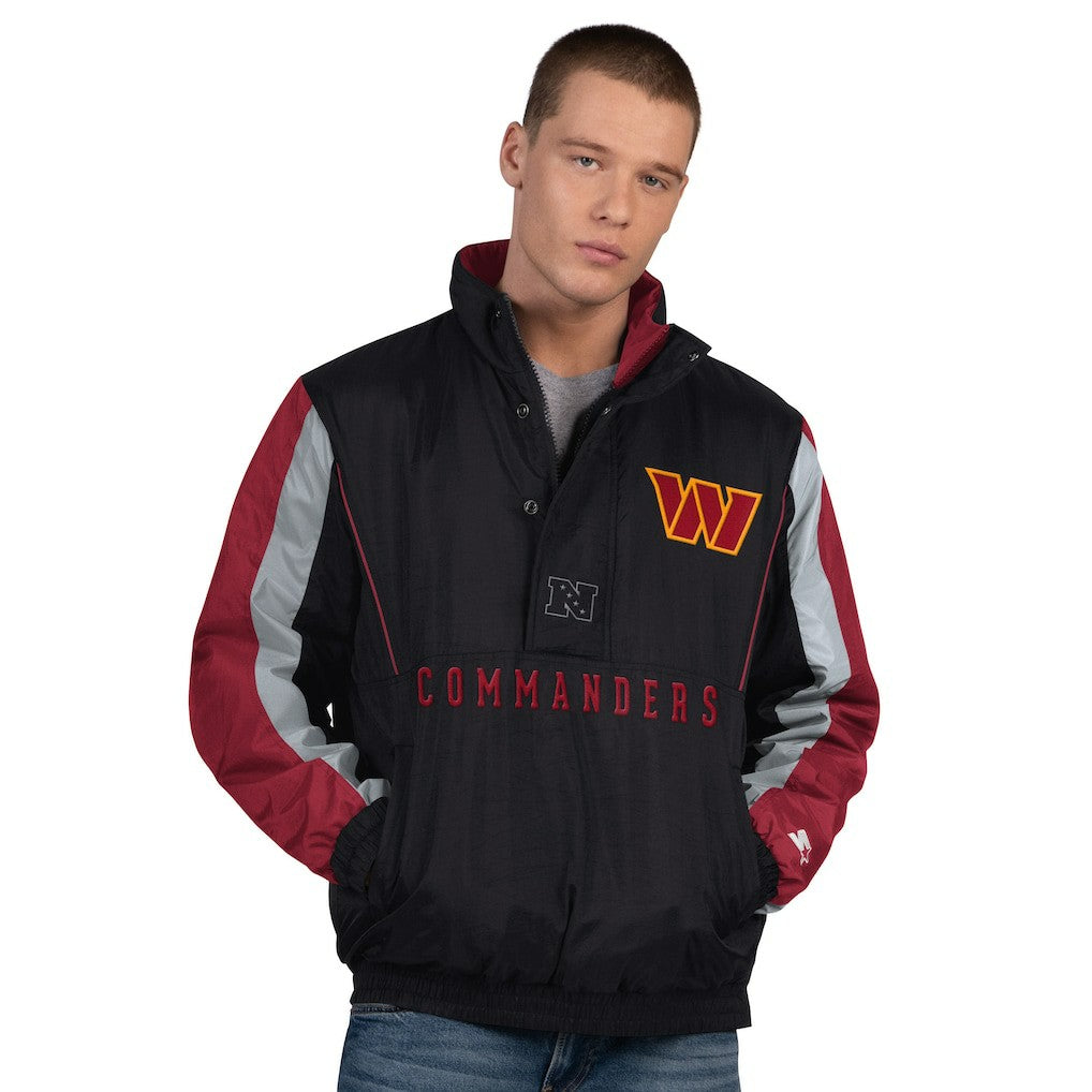Washington Commanders Starter Thursday Night Gridiron Half-Zip Jacket - Black on sale