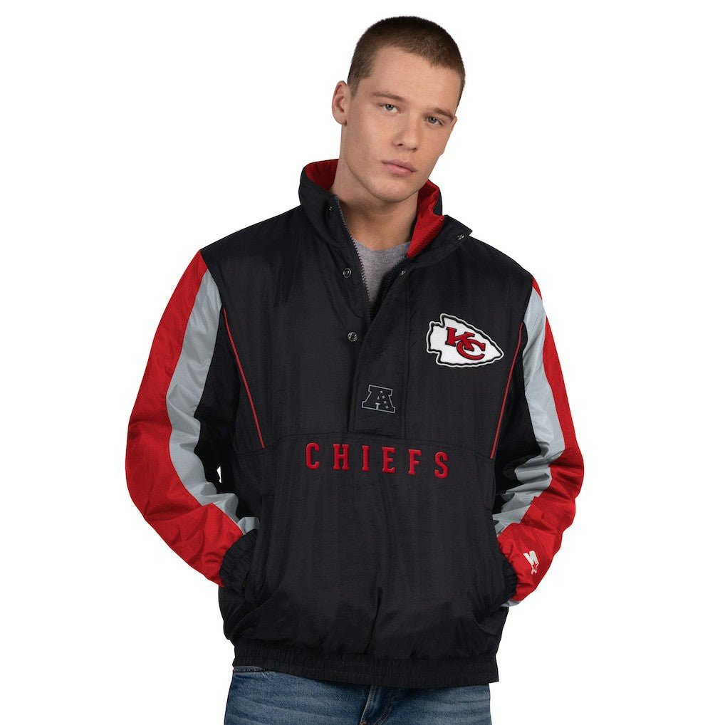 Kansas City Chiefs Starter Thursday Night Gridiron Half-Zip Jacket - Black for sale