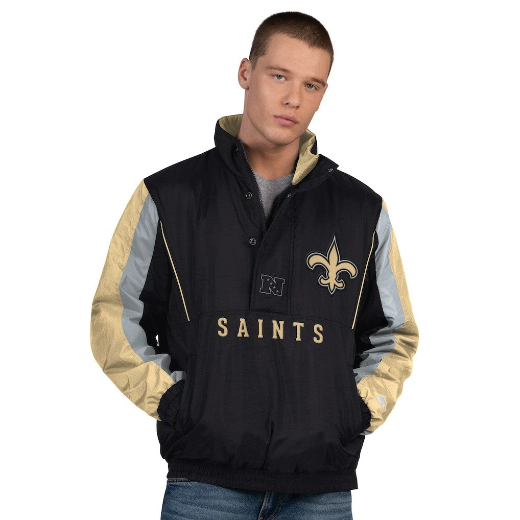 New Orleans Saints Starter Thursday Night Gridiron Half-Zip Jacket - Black sale