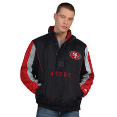 San Francisco 49ers Starter Thursday Night Gridiron Half-Zip Jacket - Black sale