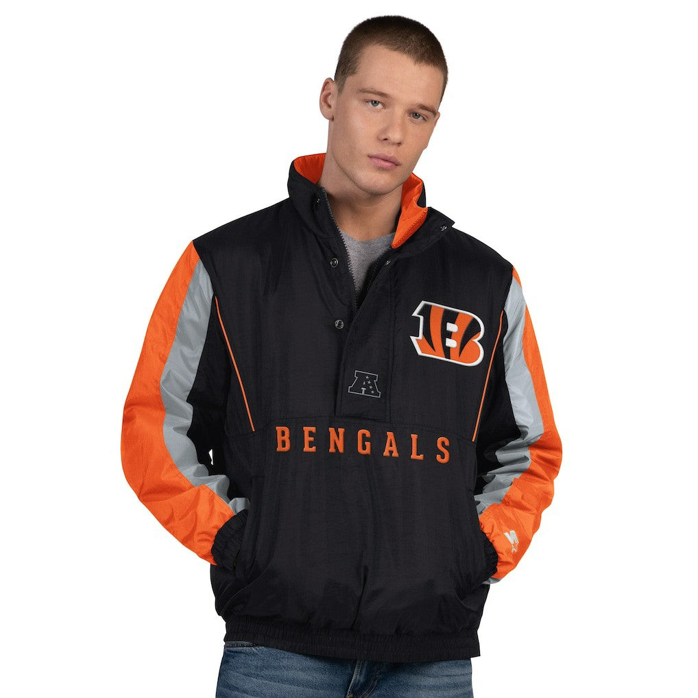 Cincinnati Bengals Starter Thursday Night Gridiron Half-Zip Jacket - Black online