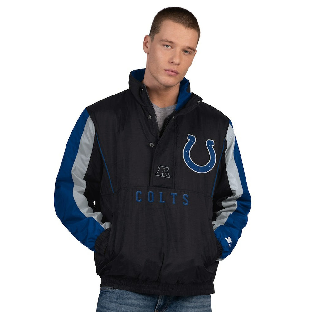 Indianapolis Colts Starter Thursday Night Gridiron Half-Zip Jacket - Black for sale