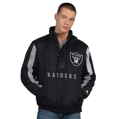 Las Vegas Raiders Starter Thursday Night Gridiron Half-Zip Jacket - Black on sale