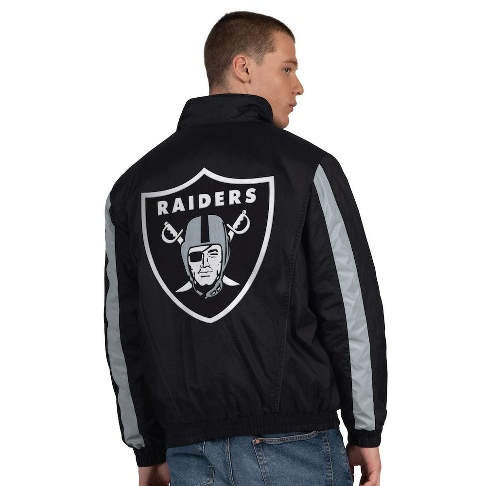 Las Vegas Raiders Starter Thursday Night Gridiron Half-Zip Jacket - Black on sale