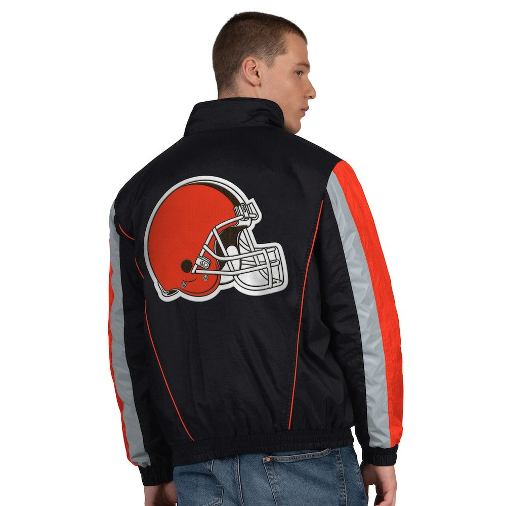 Cleveland Browns Starter Thursday Night Gridiron Half-Zip Jacket - Black outlet