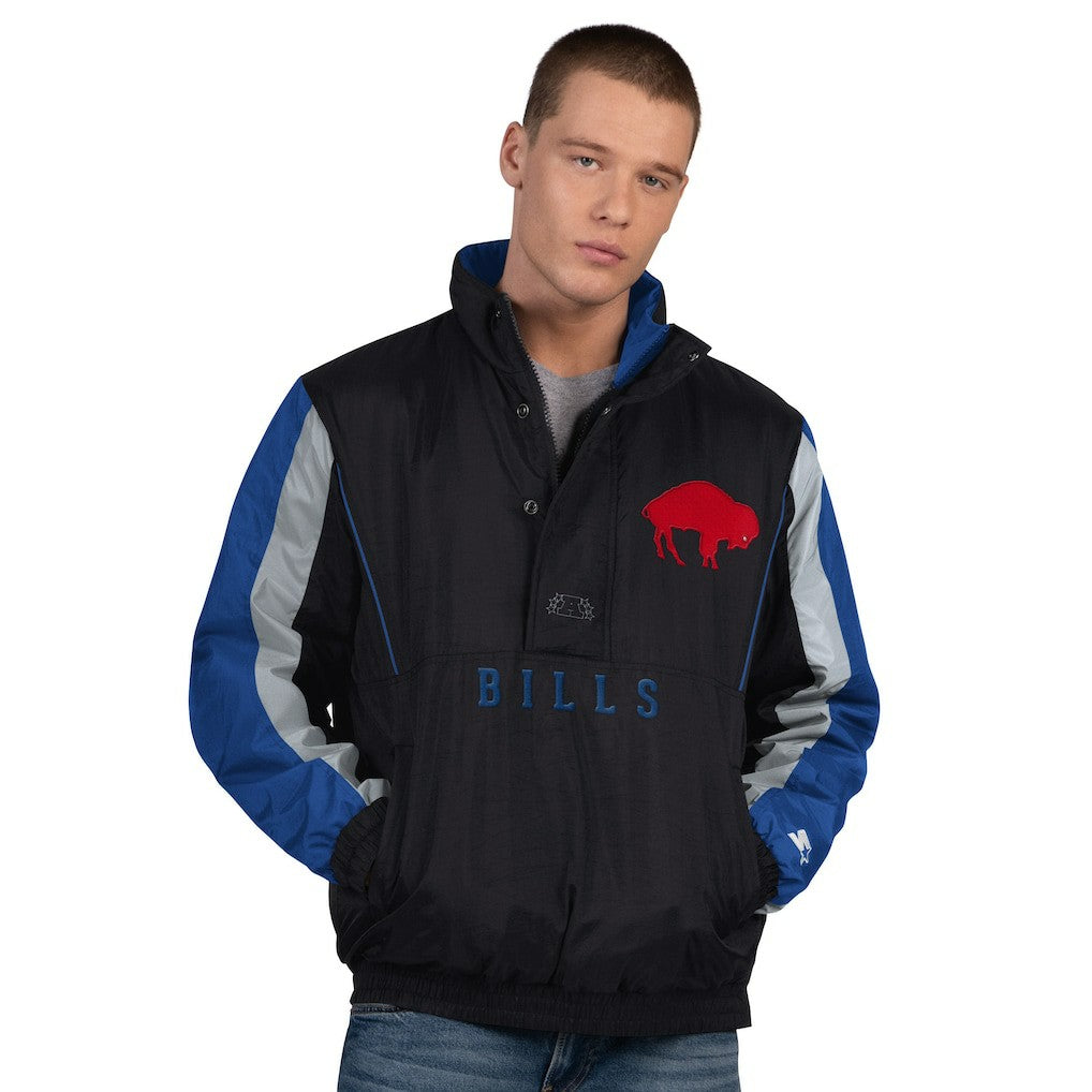Buffalo Bills Starter Thursday Night Gridiron Vintage Logo Half-Zip Jacket - Black discount