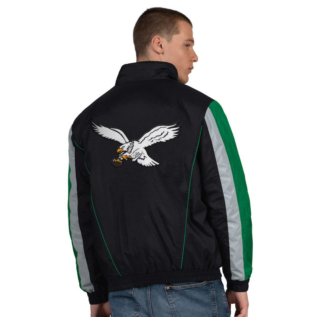 Philadelphia Eagles Starter Thursday Night Gridiron Vintage Logo Half-Zip Jacket - Black for sale