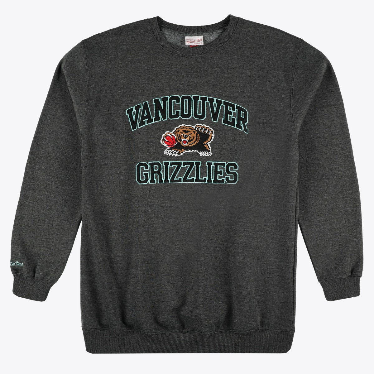 Memphis Grizzlies Hardwood Classics Big & Tall Crewneck Sweatshirt - Heather Charcoal | Mitchell & Ness shop